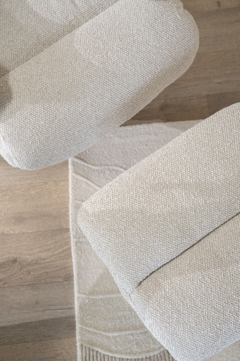 Fotoliu cu taburet SERAPIS BEIGE