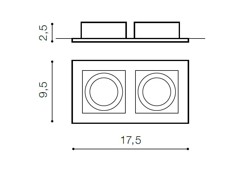 Spot încastrat PACO 2