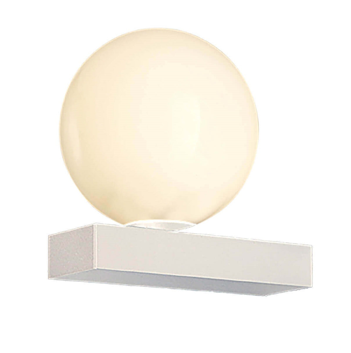 Aplica de perete RUBY negru mat & alb opal