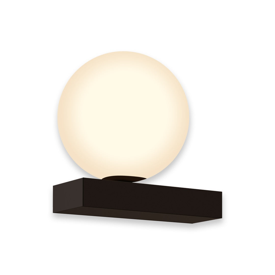 Aplica de perete RUBY negru mat & alb opal