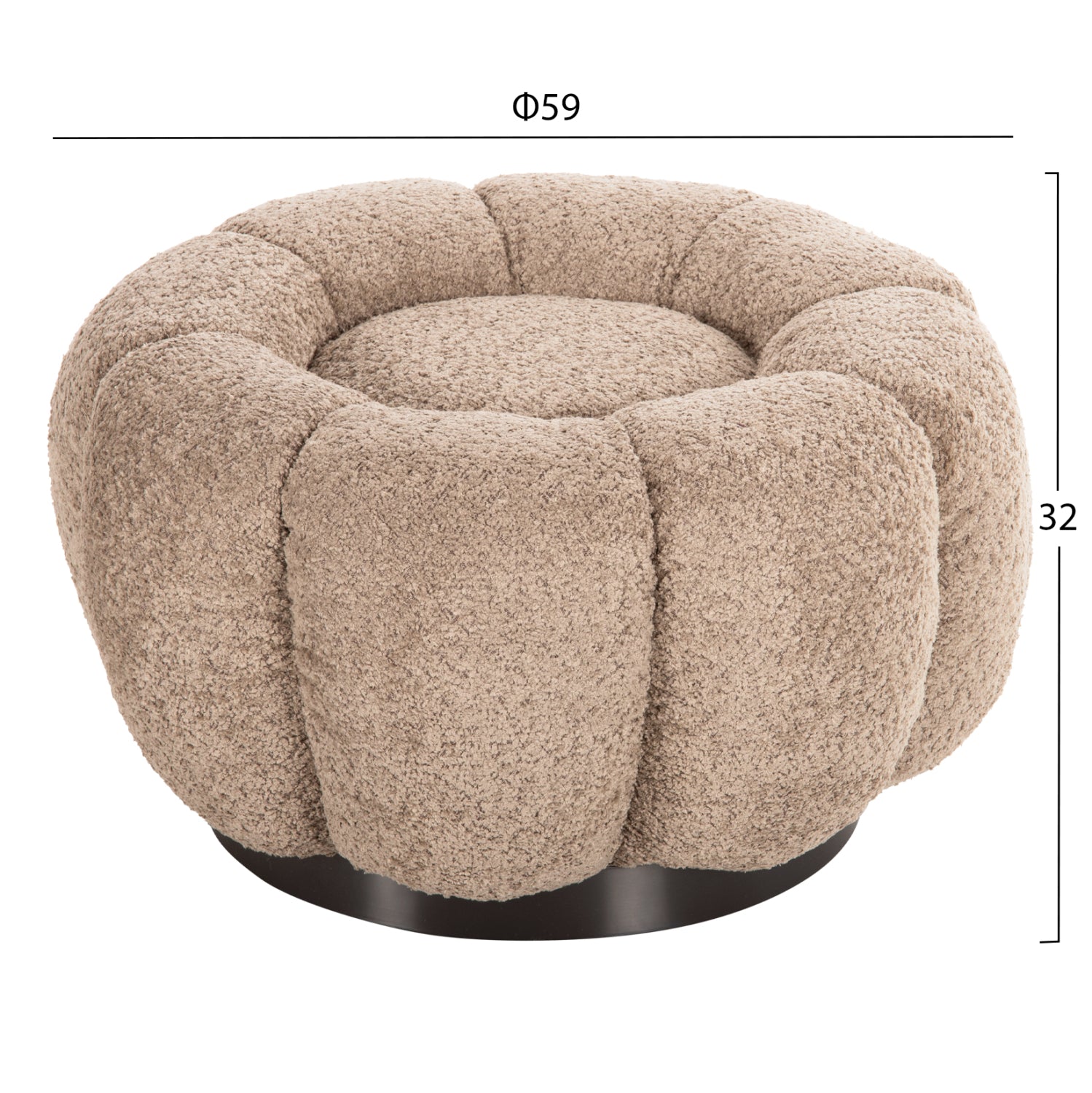 Fotoliu cu taburet TEROMA BOUCLE
