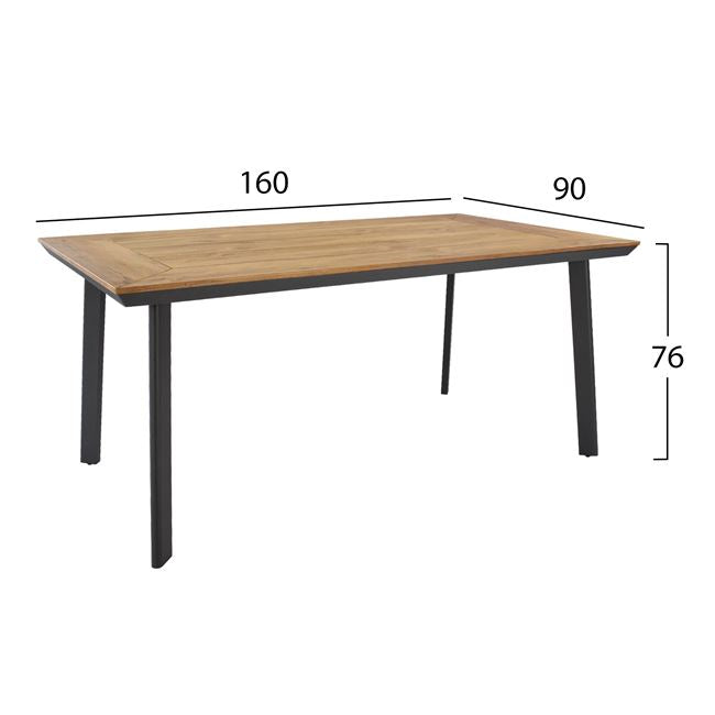 Set masa si scaune PADANA 160x92x72 cm GREY