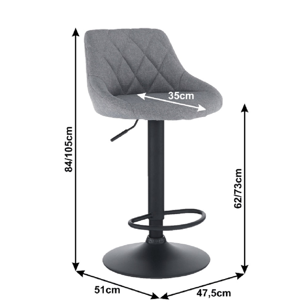 Scaun de bar SHERKAN TEX H62/73 CM