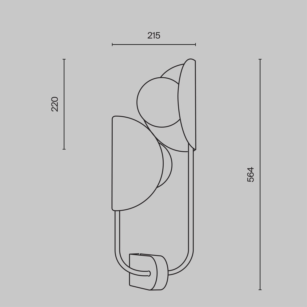 Aplica de perete SHRIMP BRASS LEFT