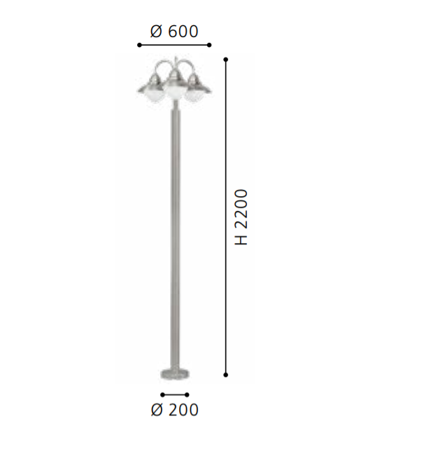Lampa stativa de exterior SIDNEY