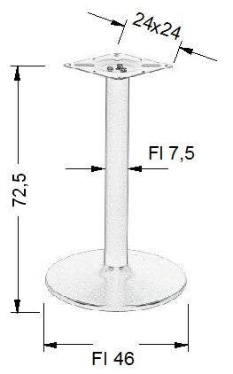 Picior masa SIENA ROUND