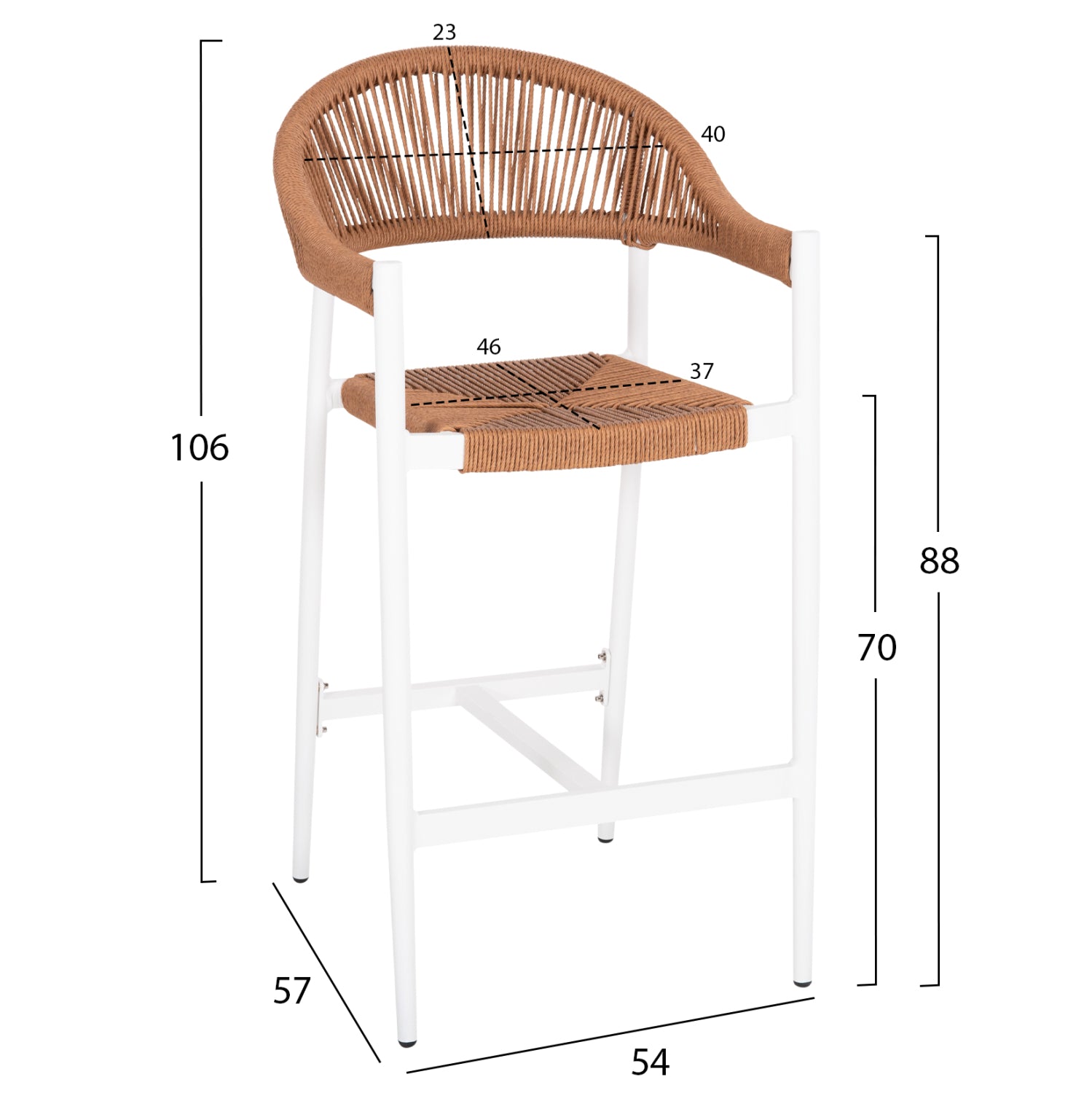 Scaun de bar HELVEN H70 CM