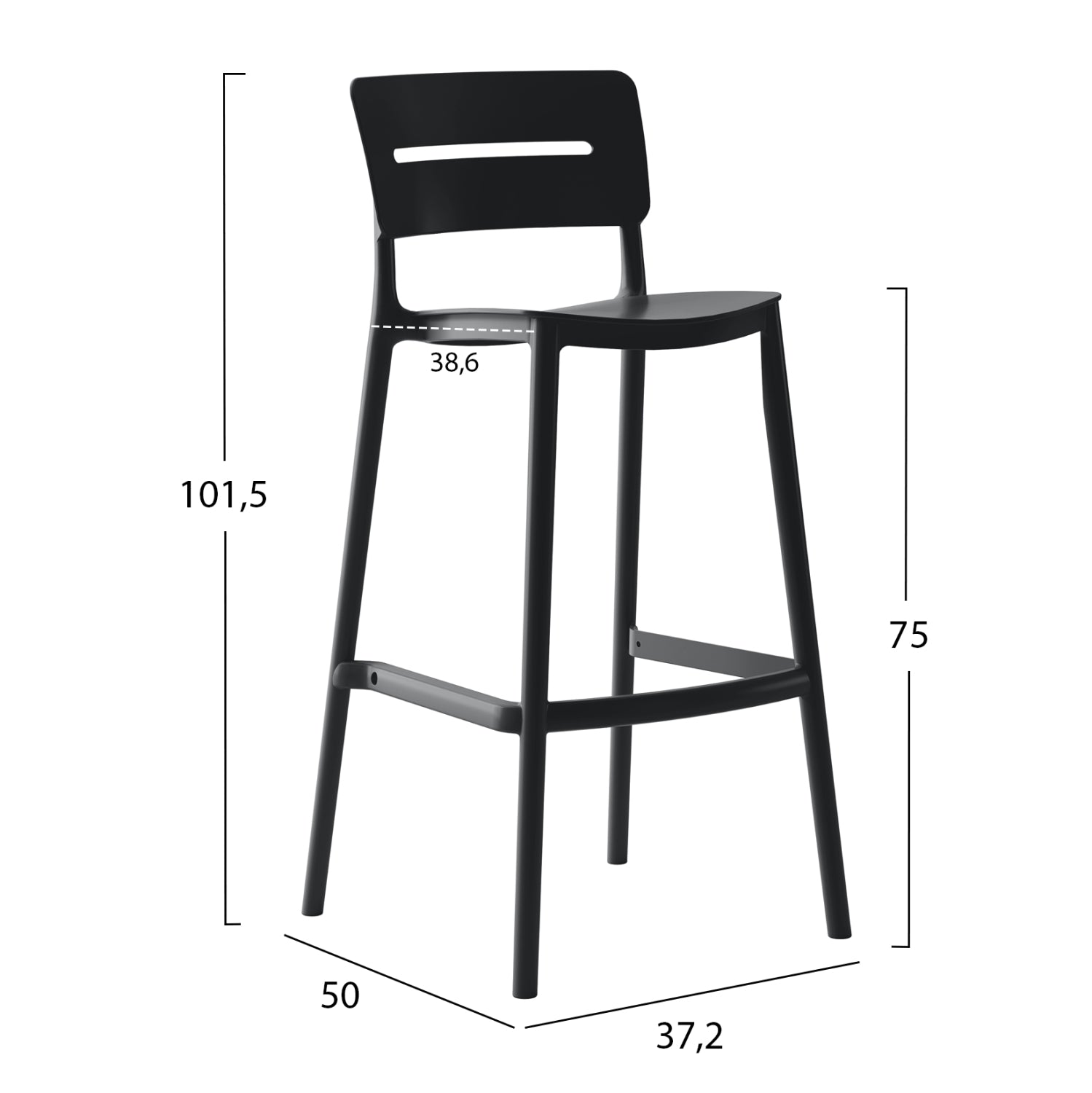 Scaun de bar ALEXA H75 CM