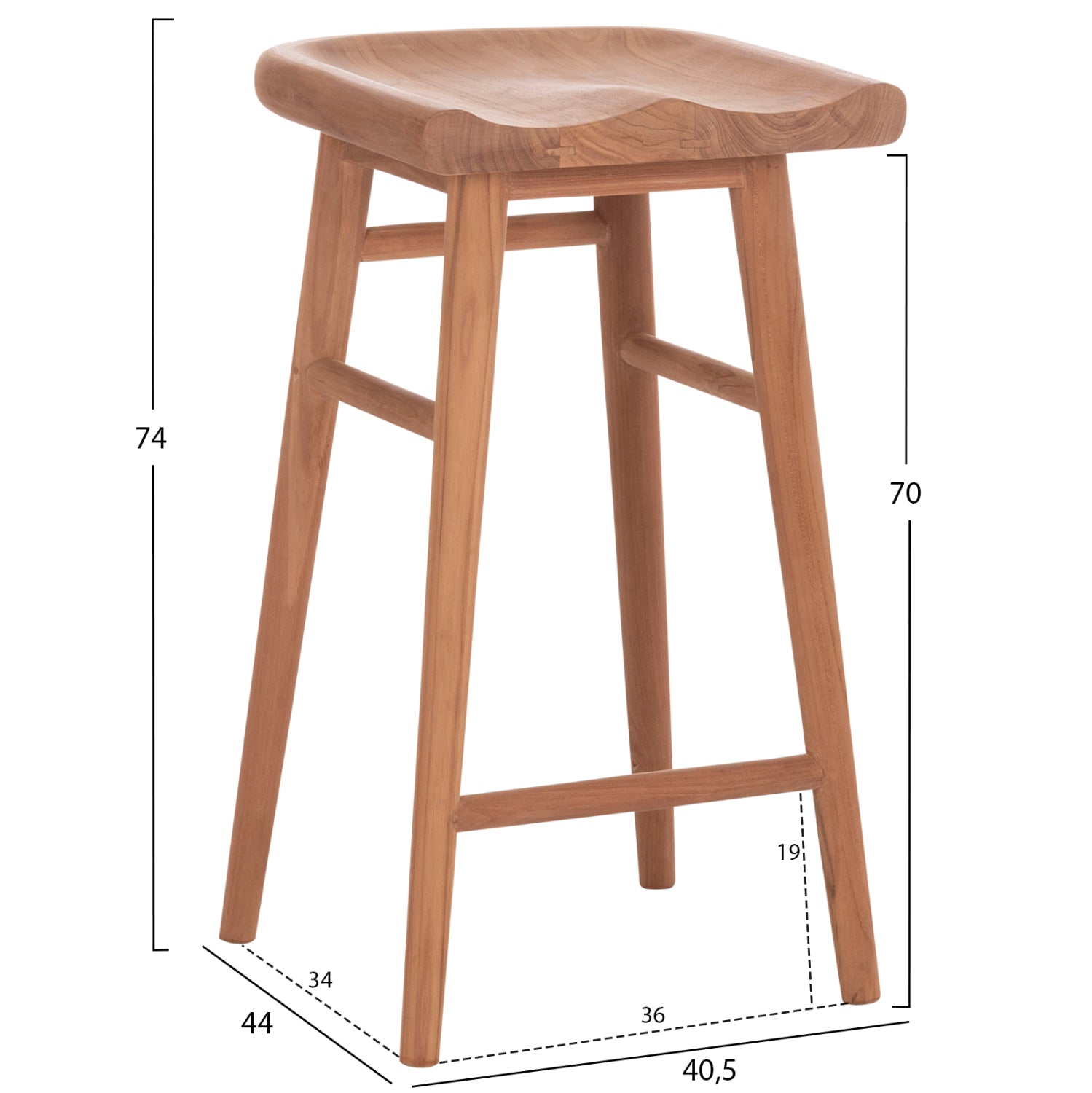 Scaun de bar BELVAR H74 CM