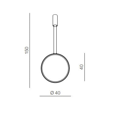 Lampa suspendata dimabila SKRIVAS Ø40 CM