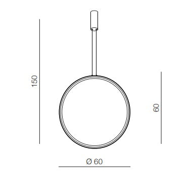 Lampa suspendata dimabila SKRIVAS Ø60 CM