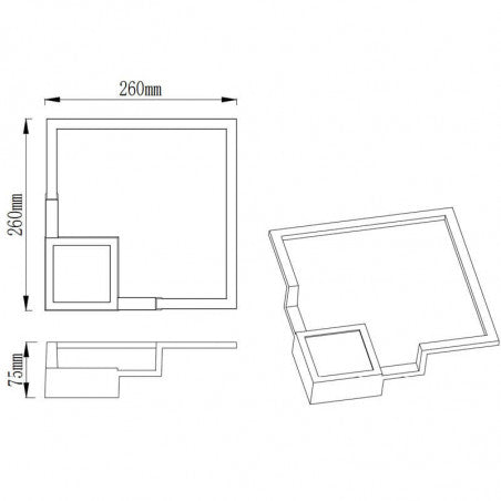 Aplica de perete TIG 17.5W BLACK