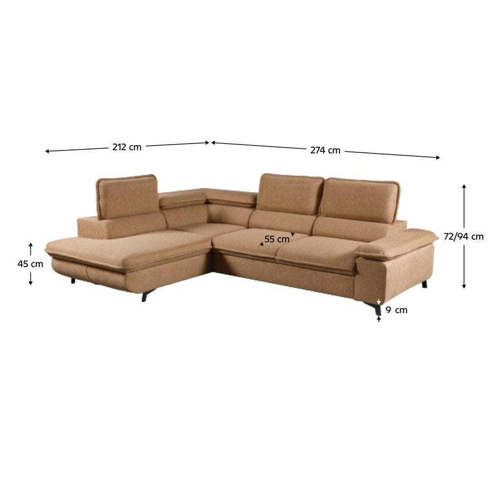 Coltar stanga extensibil STARVIK 274 CM