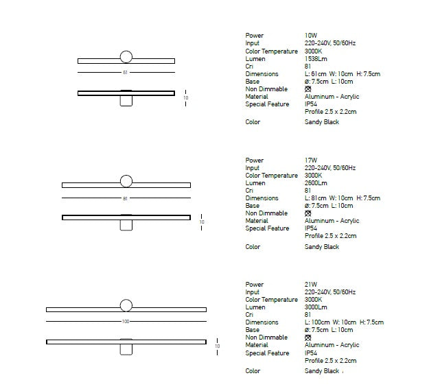 Aplica de perete STEFANO