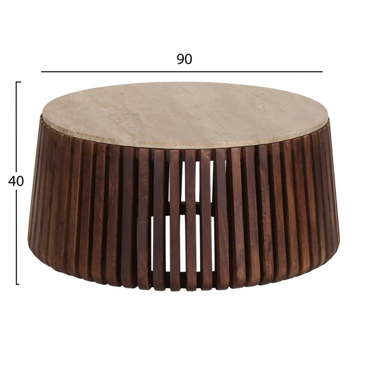 Masuta de cafea STYONS TRAVERTIN Ø90 x 40 CM