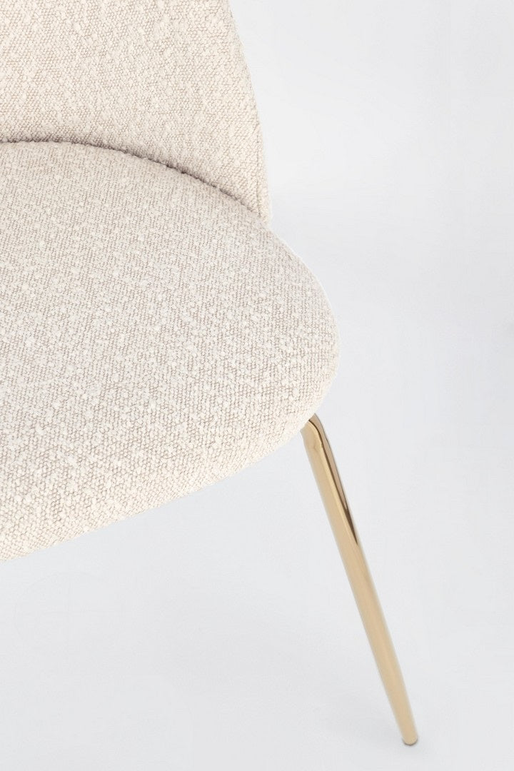 Set scaune 3+1 gratis TANIA GOLD BOUCLE IVORY