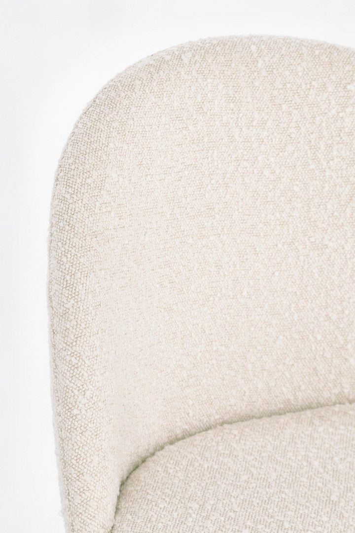 Set scaune 3+1 gratis TANIA BLACK BOUCLE IVORY