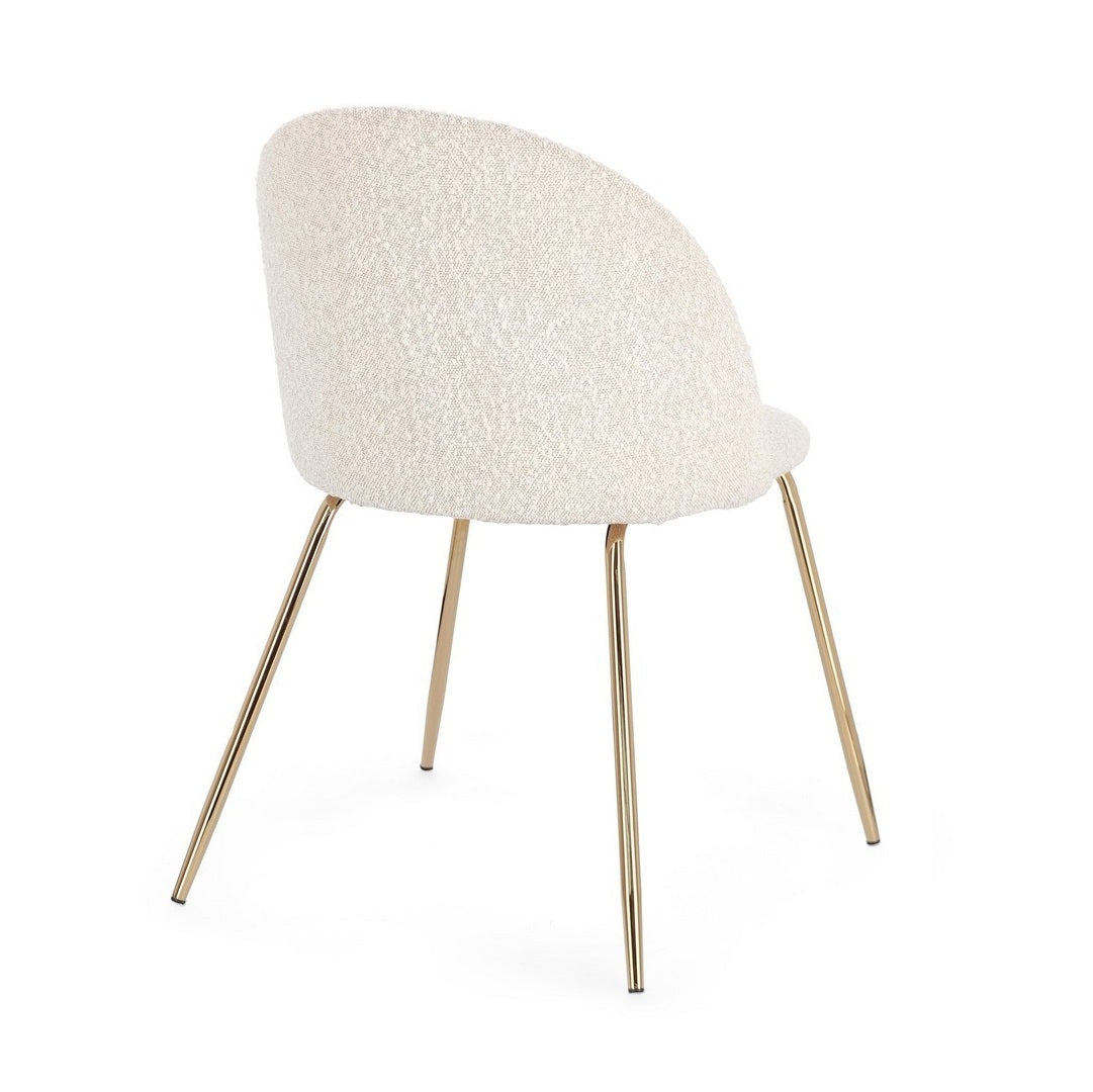 Set scaune 3+1 gratis TANIA GOLD BOUCLE IVORY