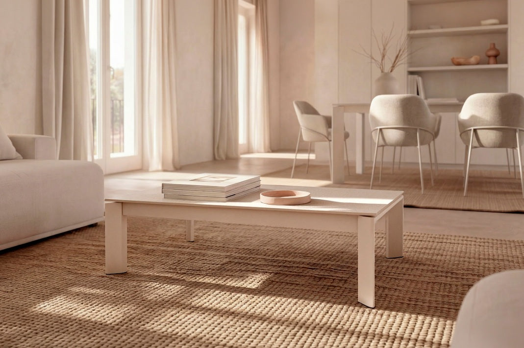 Masuta de cafea TARIFA BEIGE 110 x 60 x 42/69 CM