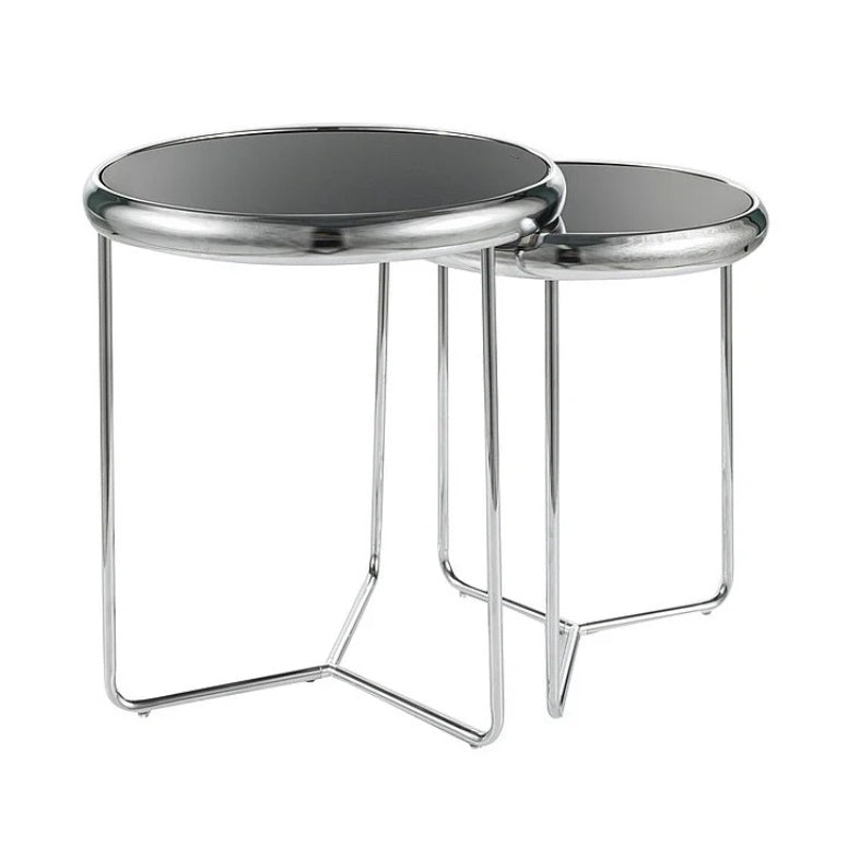 Set 2 masute de cafea TARIKS Ø40x45/47x50 CM