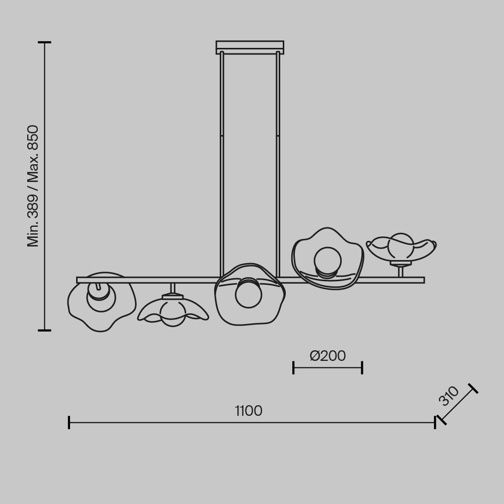 Lampa suspendata TEFALO BRASS L5