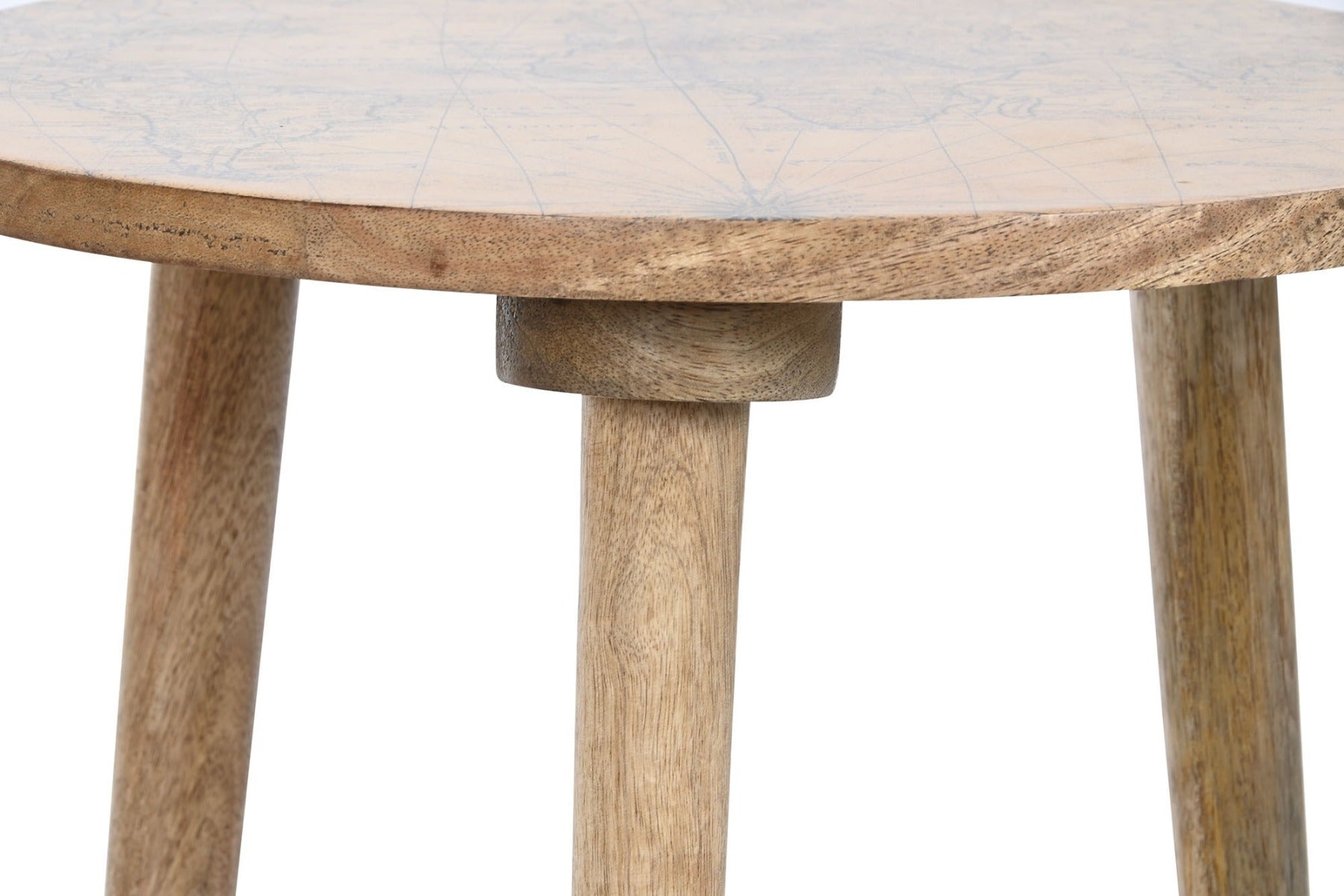 Set 2 masute de cafea TELAVI WORLD MAP Ø40 CM - PROMO STOC