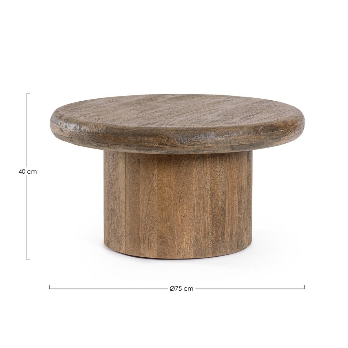 Masuta de cafea LOPEZ BROWN Ø75 x 40 CM