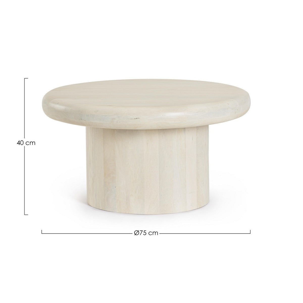 Masuta de cafea LOPEZ NATURAL Ø75 x 40 CM