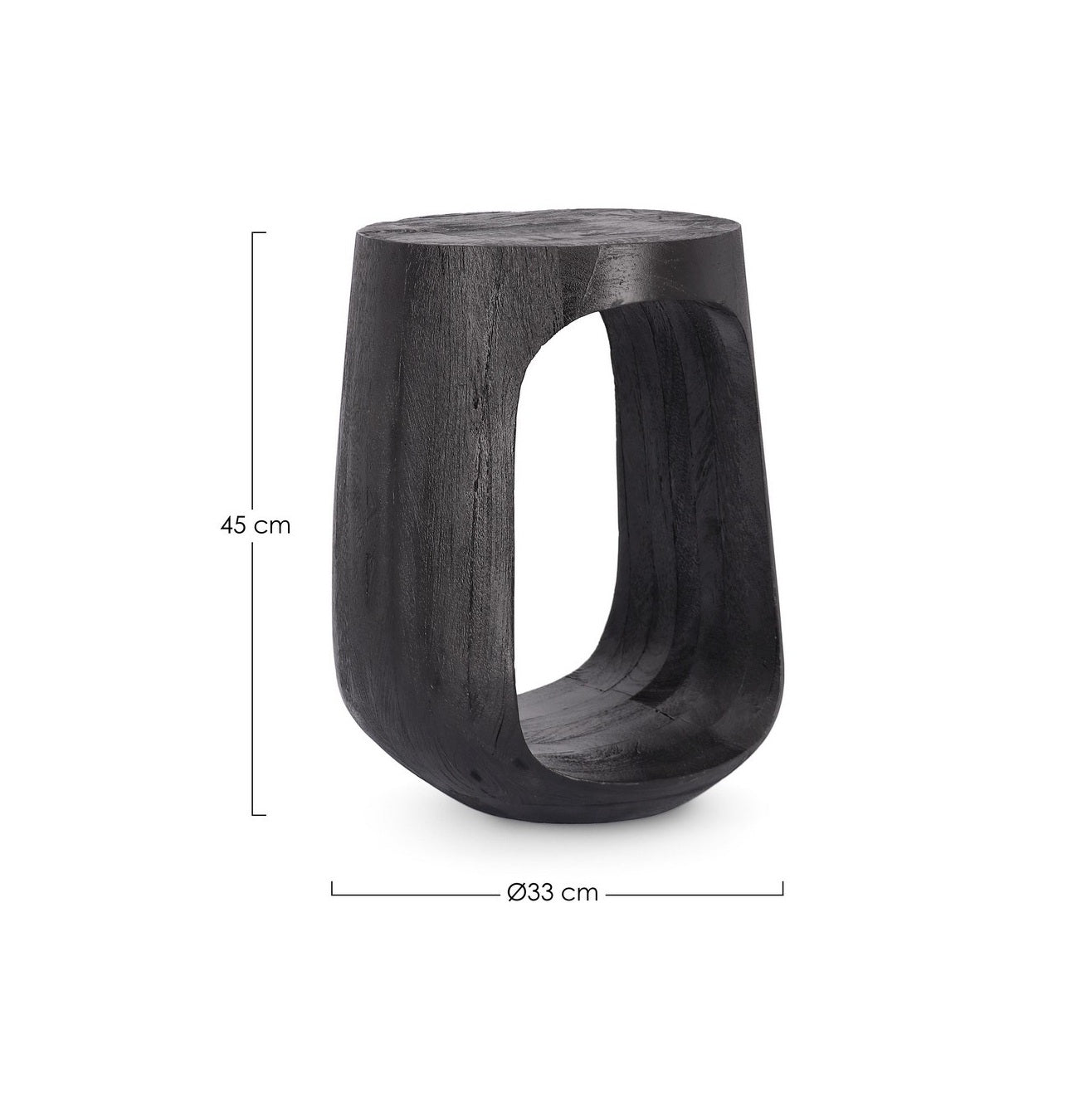 Masuta de cafea TIFARI BLACK Ø33 x 45 CM