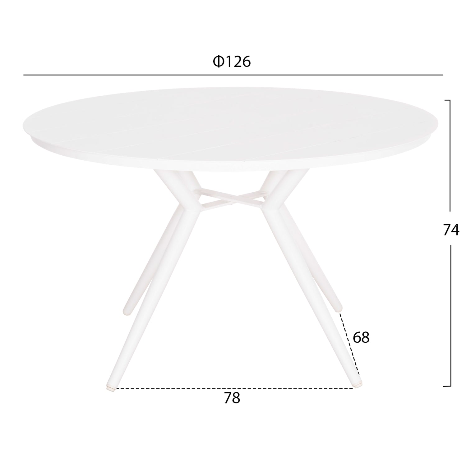 Masa TRAPEZIO Φ 126 CM