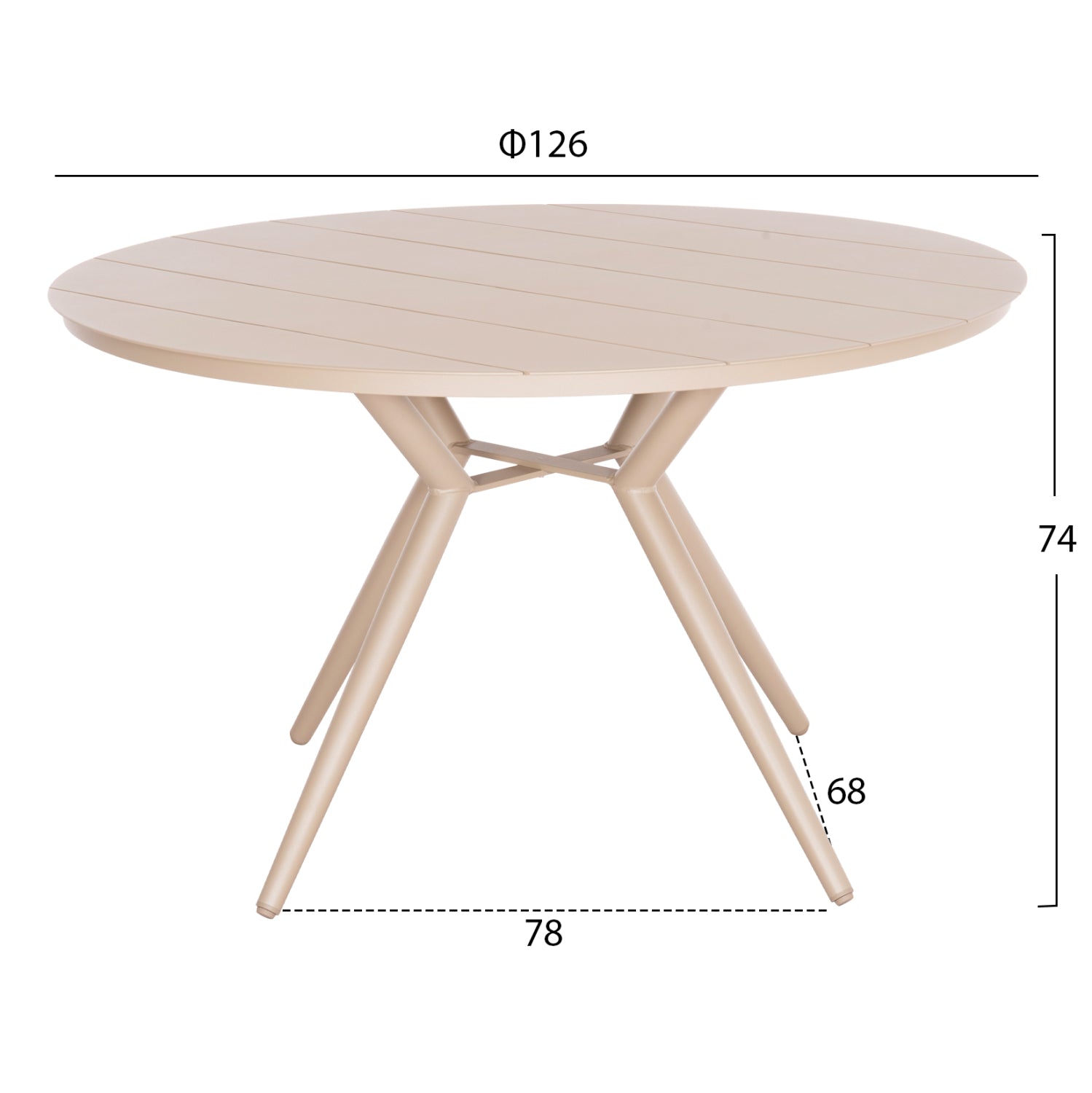 Masa TRAPEZIO Φ 126 CM