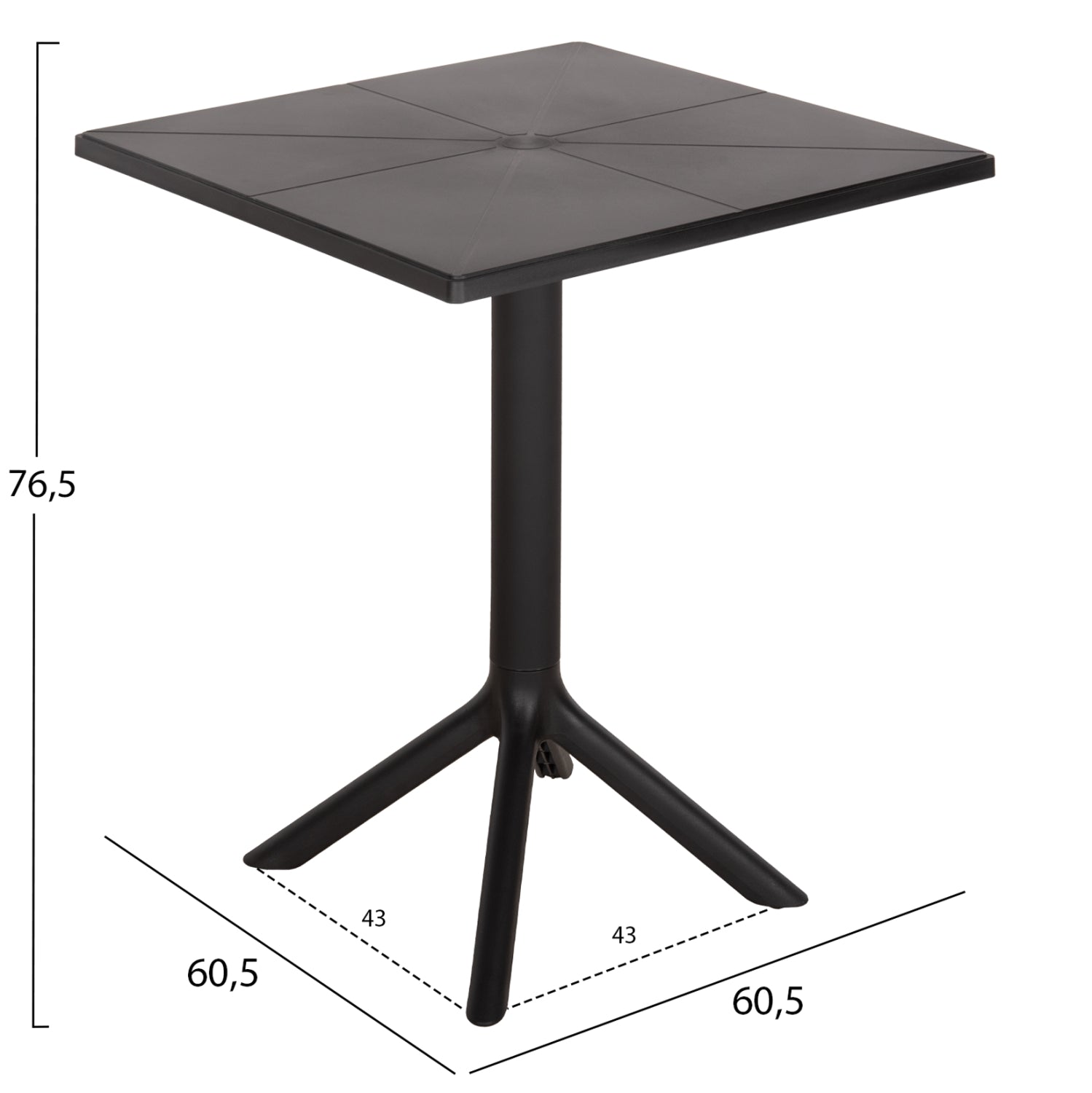 Masa de bar MUNECA 60X60 CM
