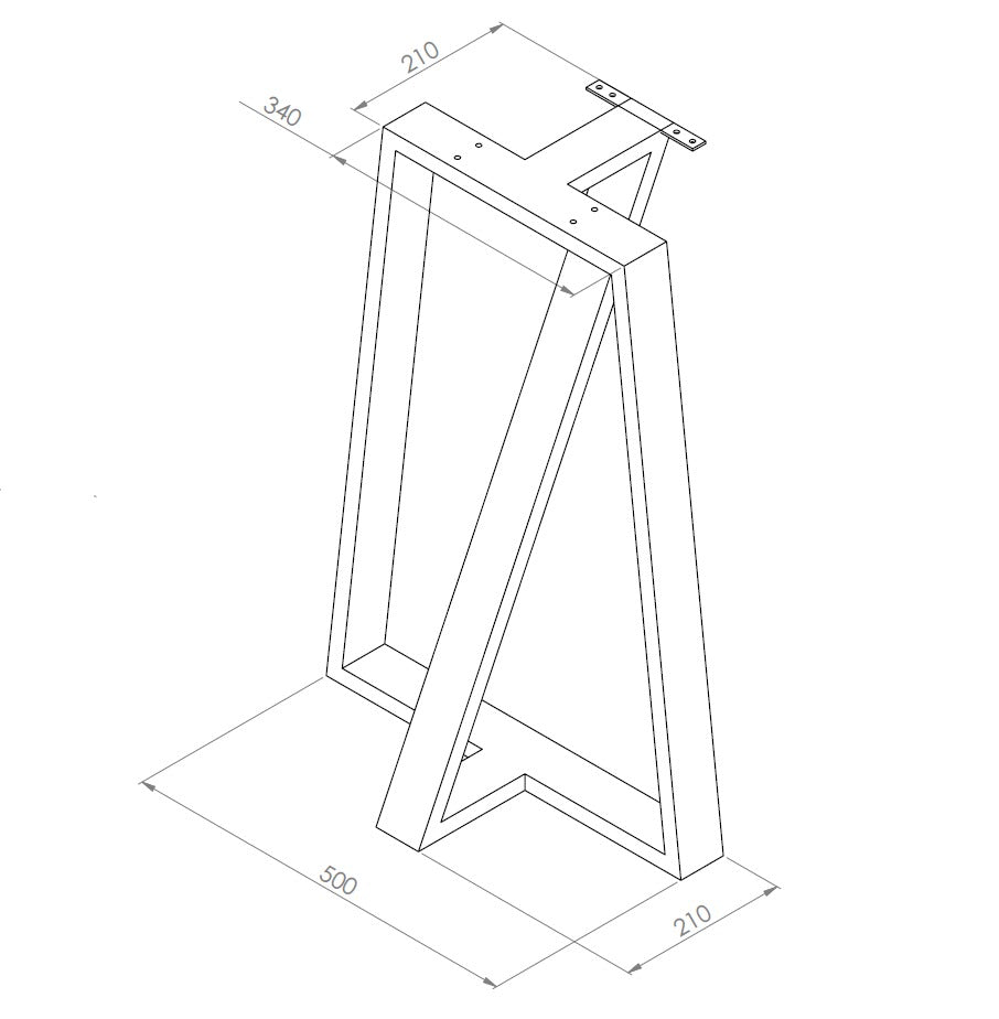 Set picioare masa TRAPEZZ
