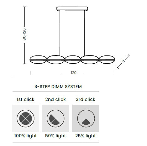 Lampa suspendata TELVAR CHAMPAGNE