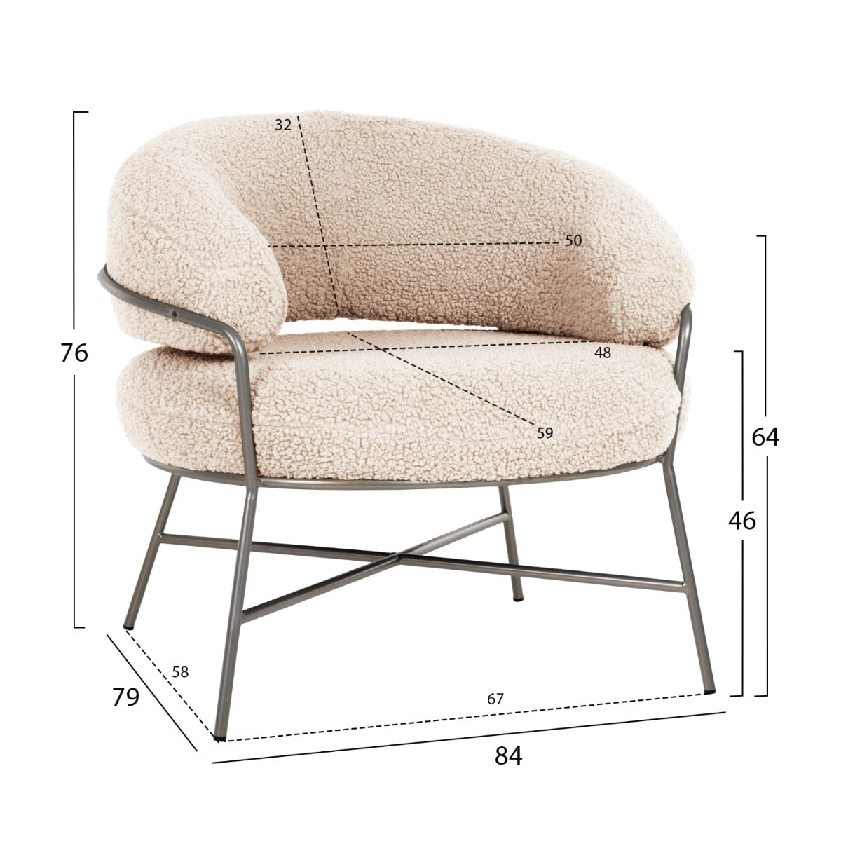 Fotoliu TRESS BOUCLE