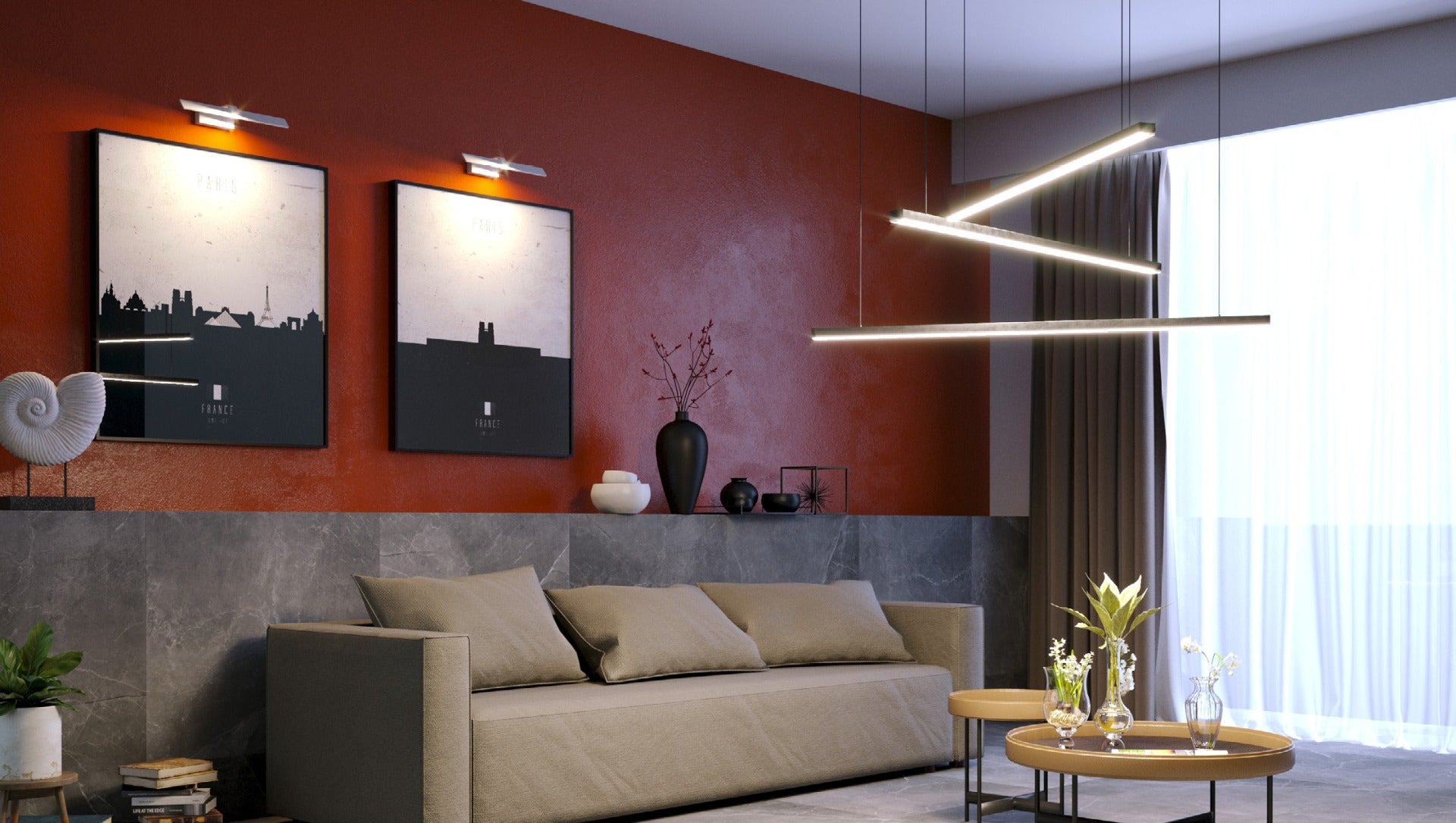 Lampă suspendată SACA BLACK