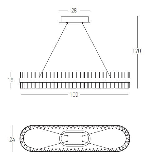 Lampa suspendata dimabila VANTALO
