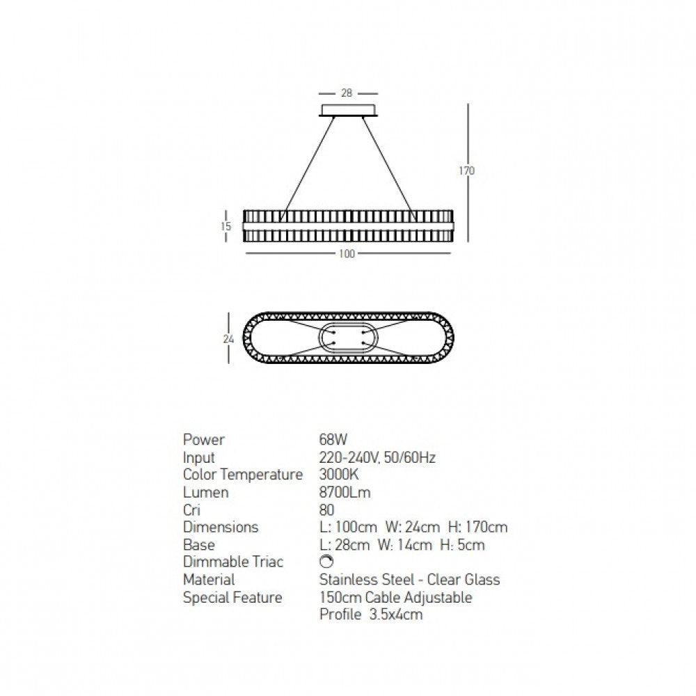 Lampa suspendata dimabila VANTALO