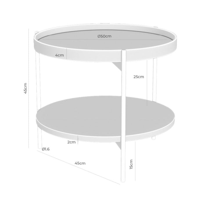 Masuta de cafea VARIAN Ø50 x 45 CM