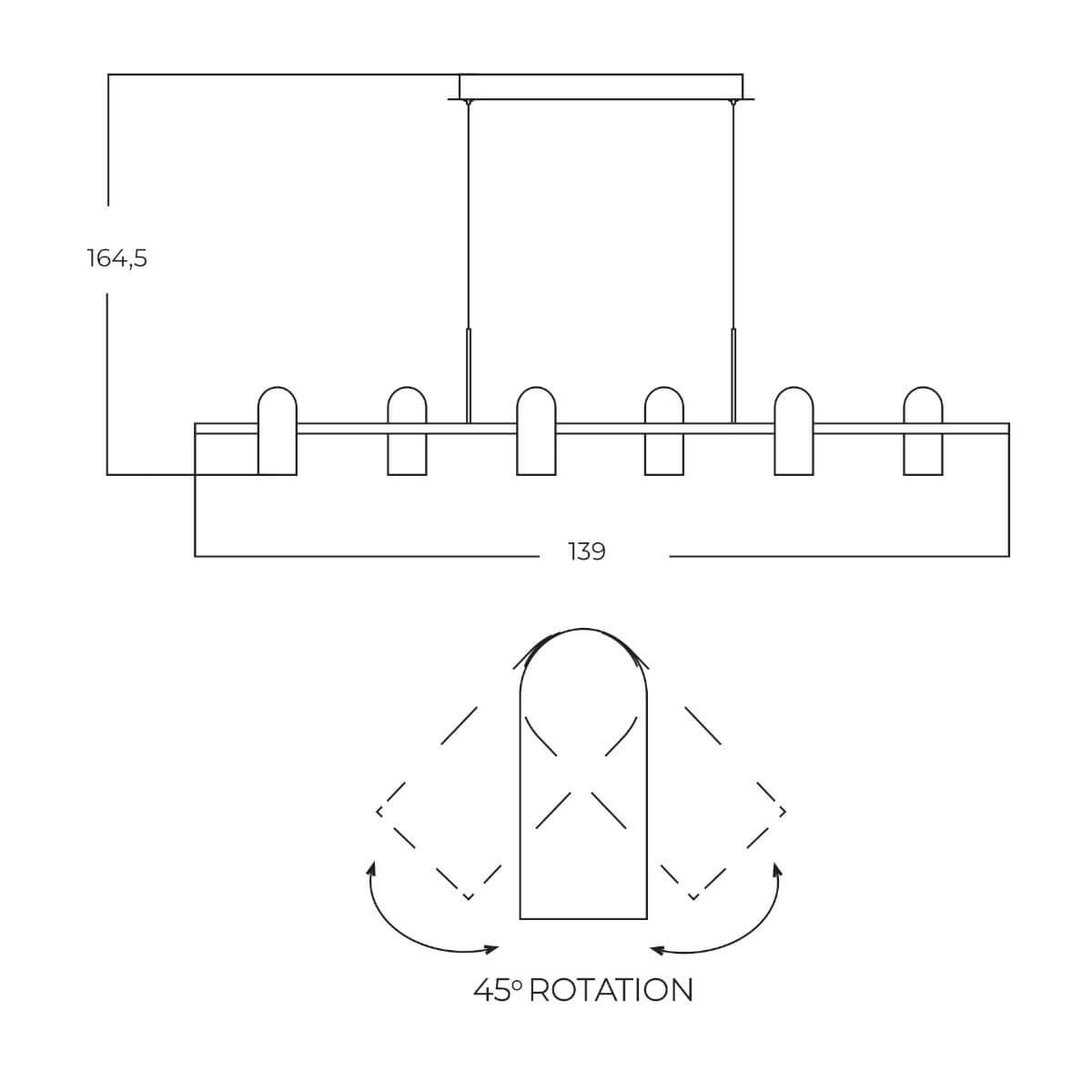 Lampa suspendata VARLIS LINIAR
