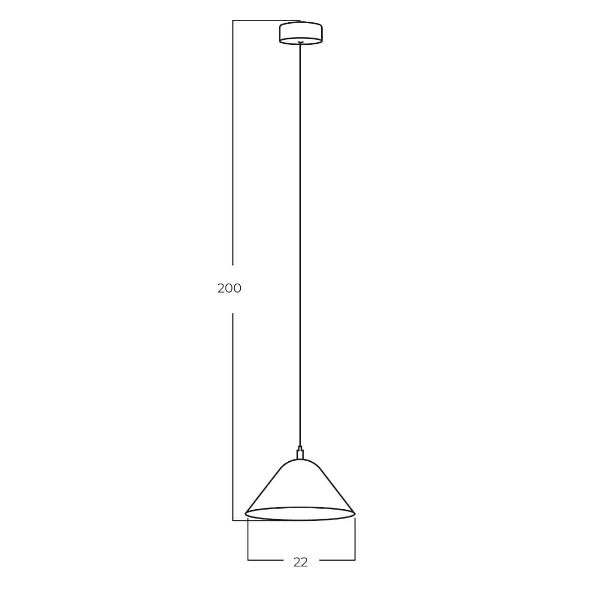 Lampa suspendata VARPI C Ø22 CM