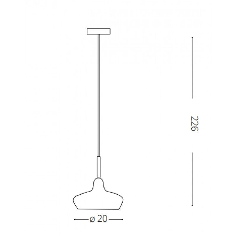 Lampa suspendata VELASCO SMOKY Ø20 CM