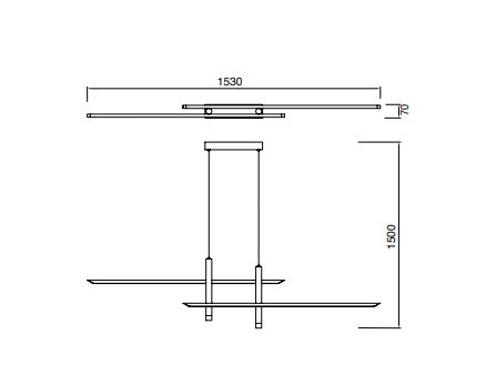 Lampa suspendata VENDELA 153 CM