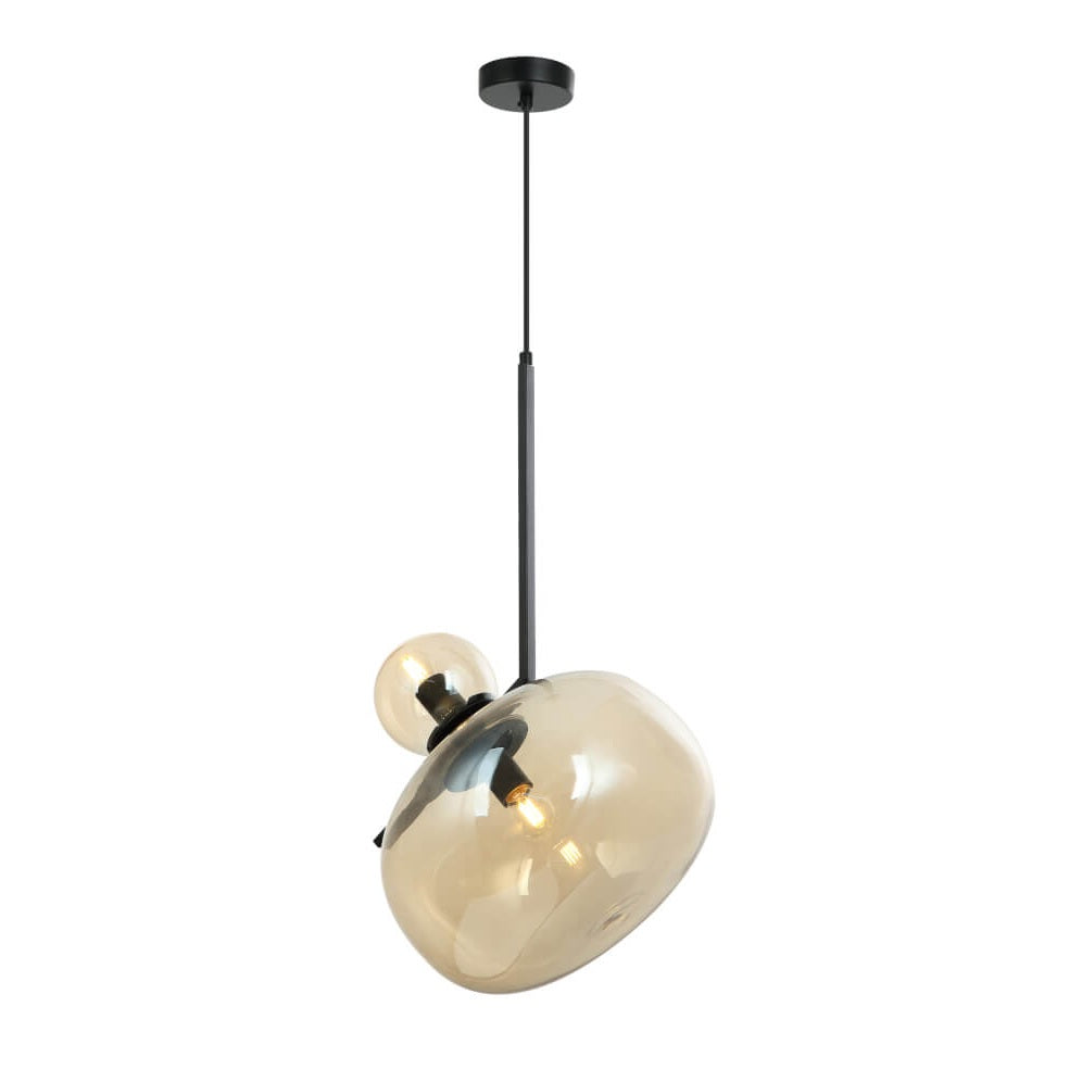 Lampa suspendata VESTA SP2 ambra/negru