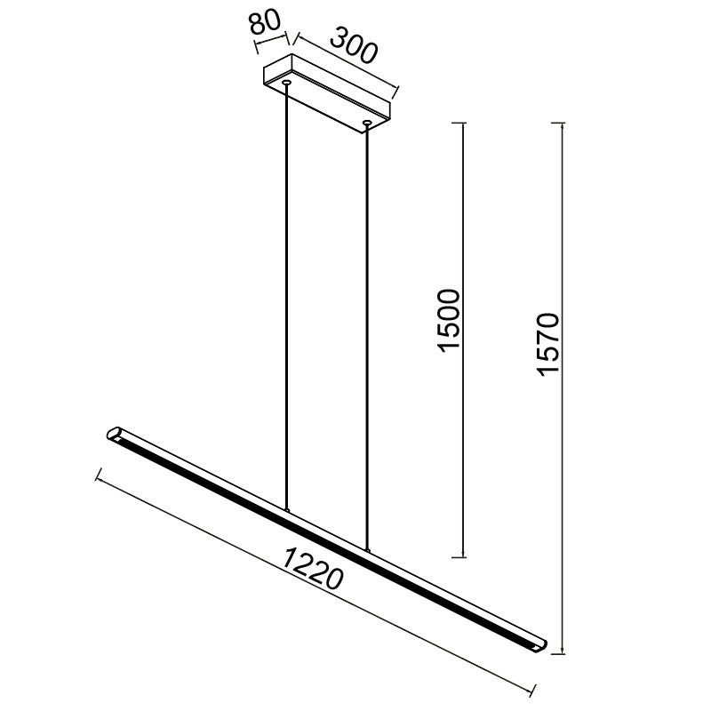 Lampa suspendata VIBORG LINEAR 38W