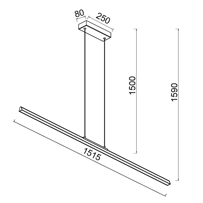 Lampa suspendata VIBORG LINEAR 54W