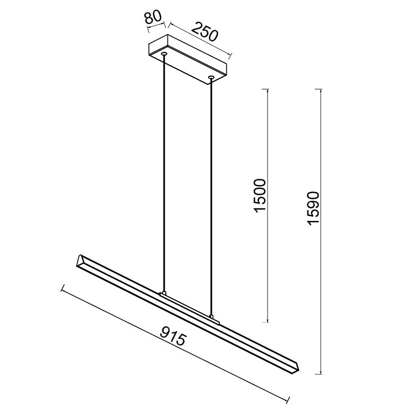 Lampa suspendata VIBORG LINEAR 36W