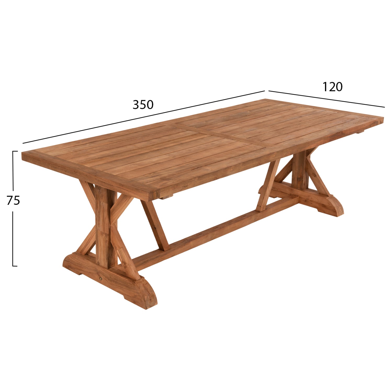 Masa VICOS NATURAL 350 x 120 CM