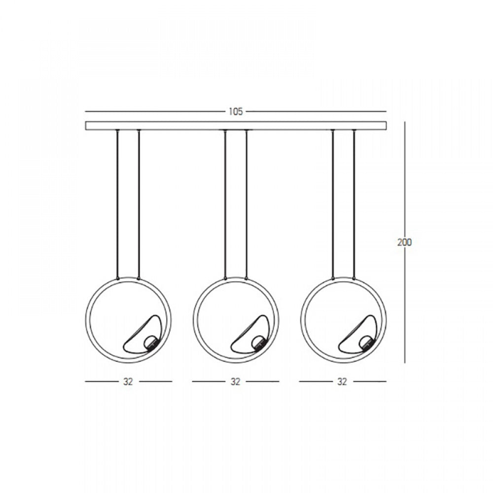 Lampa suspendata dimabila VIOLIN LINIAR