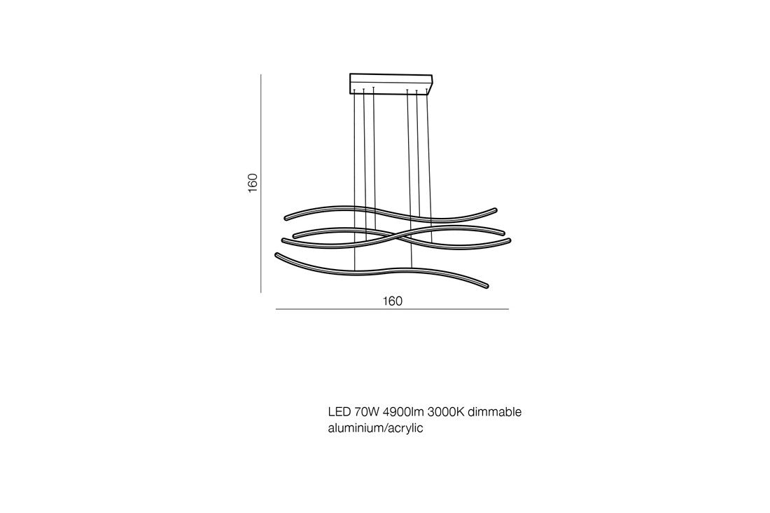 Lampă suspendată WAVES